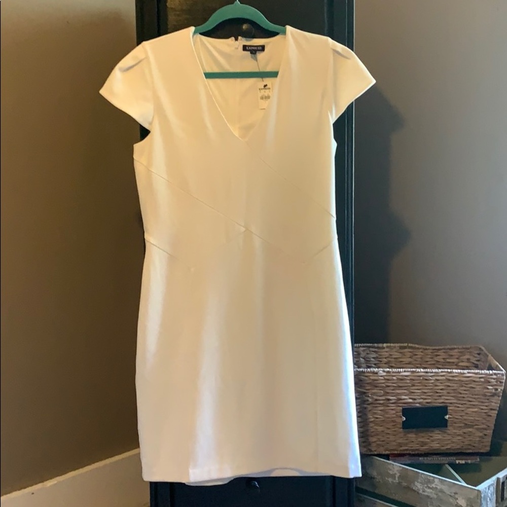 Express large white cocktail Dress nwot